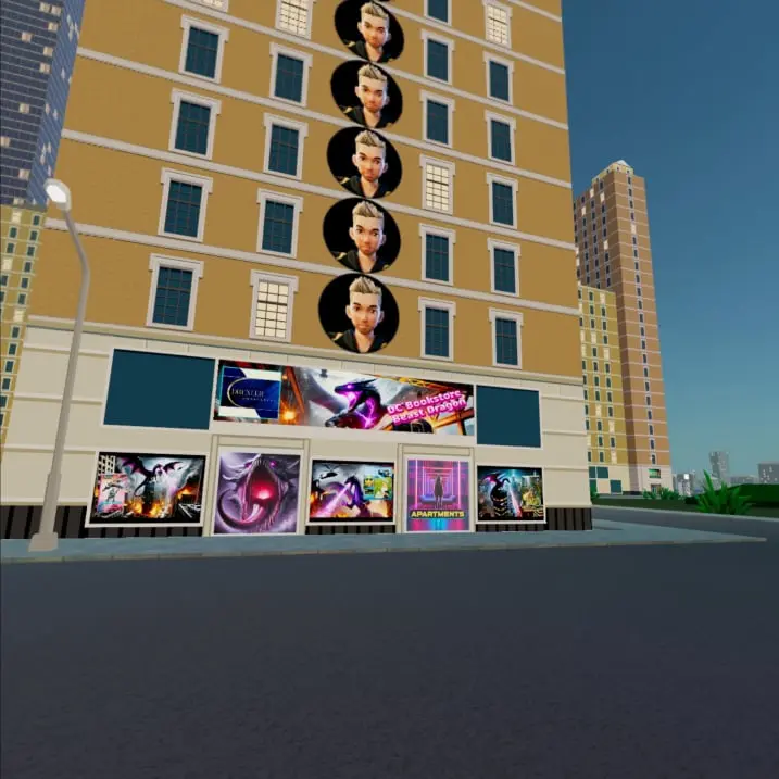DC Bookstore Beast Dragon Landmarki in the Multiverse Infiniverse, a Virtual Reality Bookstore for Metaquest VR