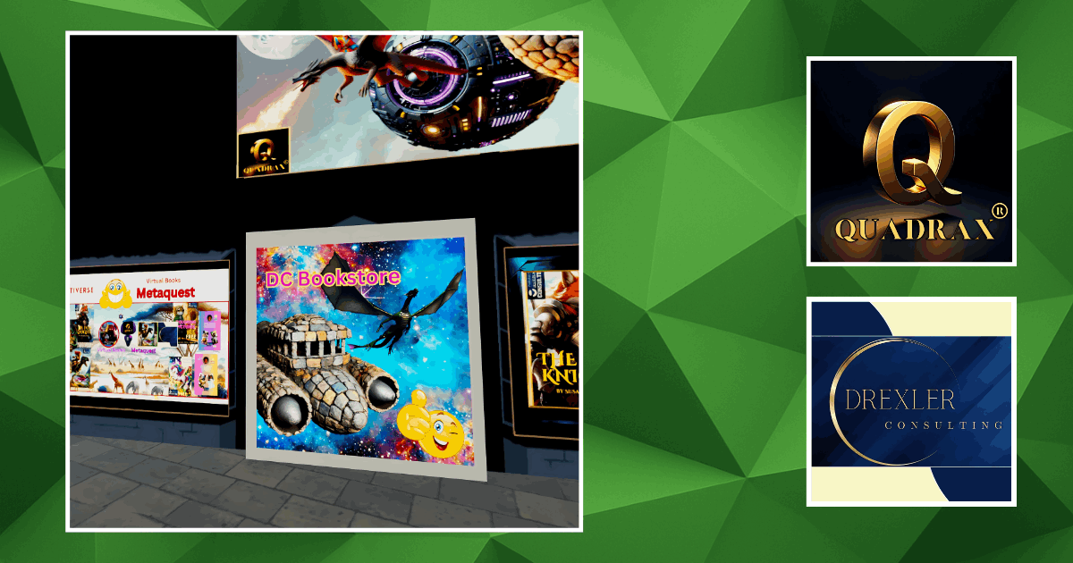 DC Bookstore Flagshipstore in the Quadrax Alpha Residence located in Multiverse Infiniverse app Available over multiverseonline.io Virtual Reality Sozial Media