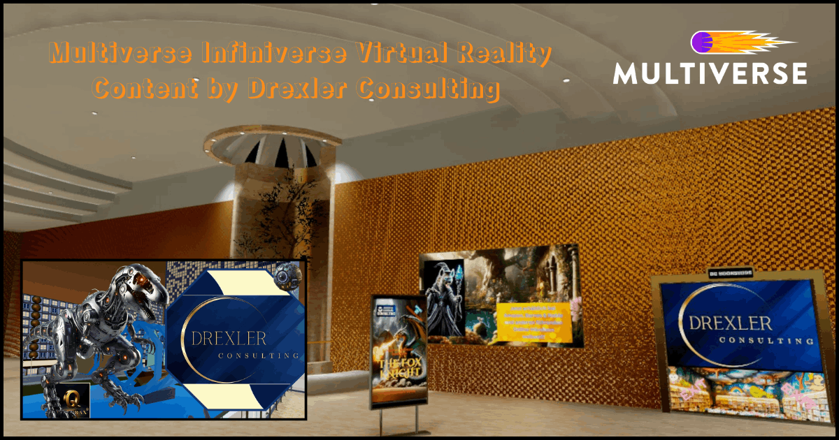DC Bookstore Library in the Multiverse Infiniverse – virtual book selection area for multilingual previews and audio samples test it via Desktop App on Multiverseonline.io