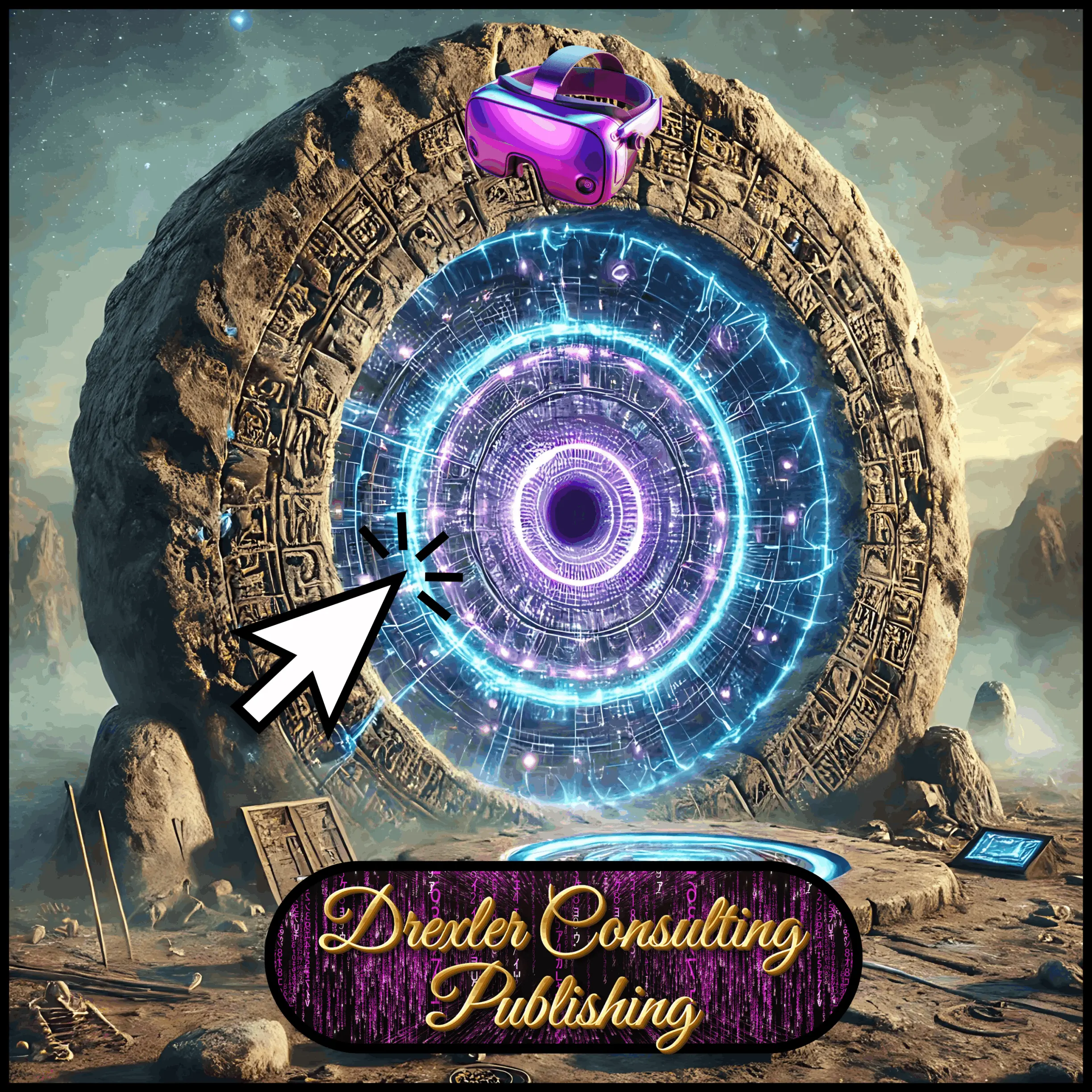 Infiniverse entrance button drexler consulting publishing virtual realety multiverse Infiniverse 
